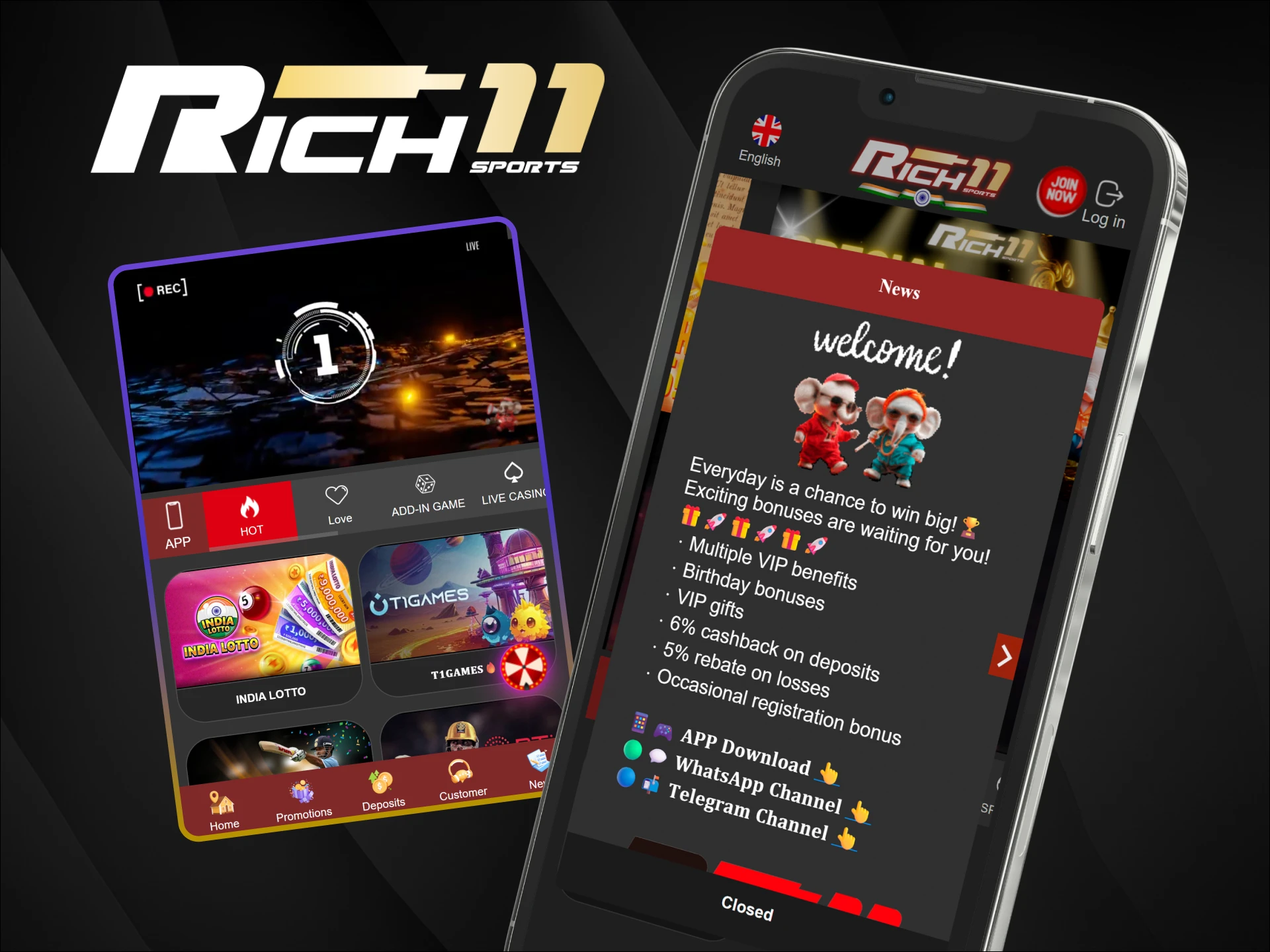 Explore key features of the official Rich11 app for a smooth betting and casino experience.