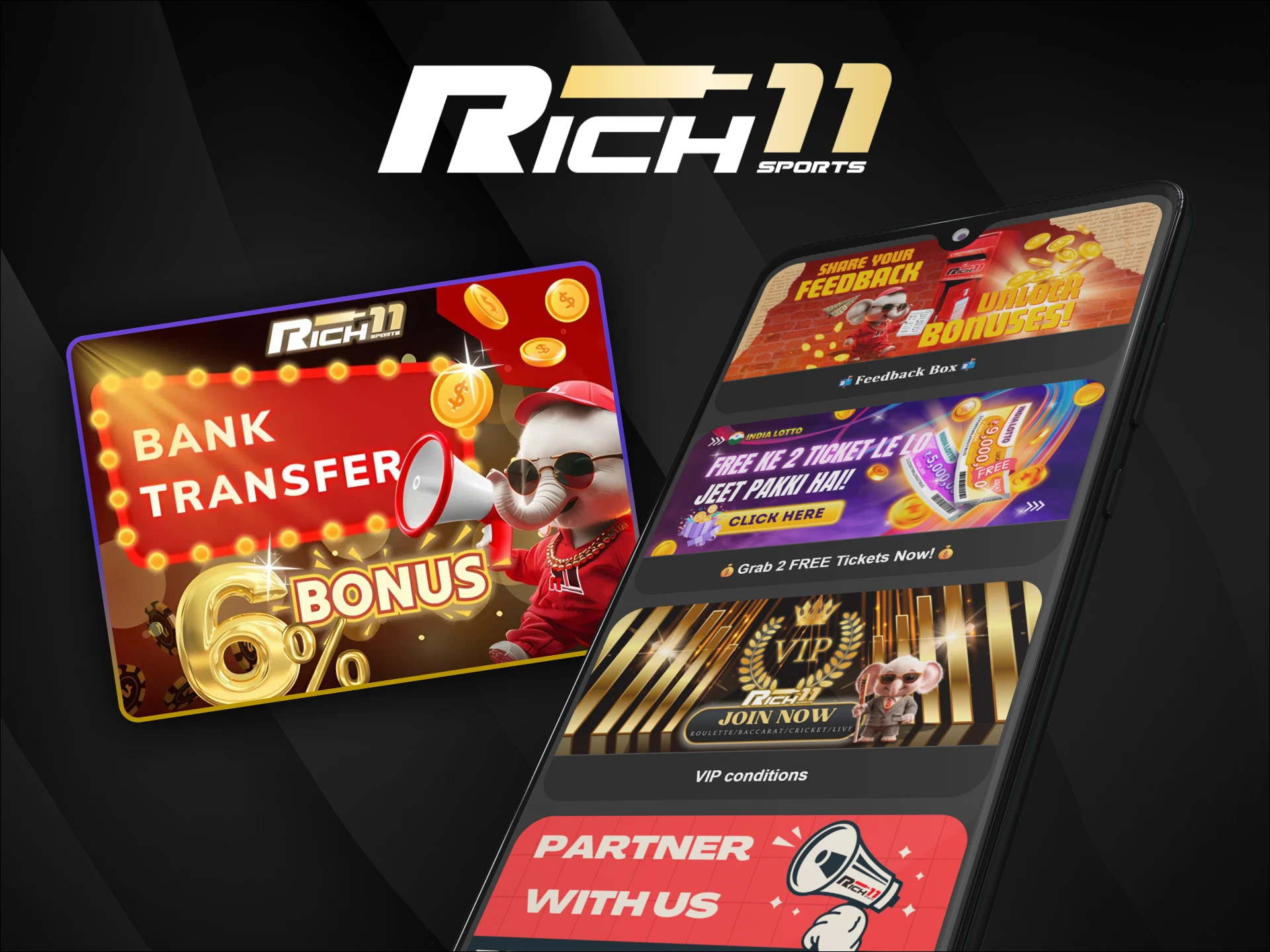 Explore the latest Rich11 bonuses and promotions available for registered users on the official platform.