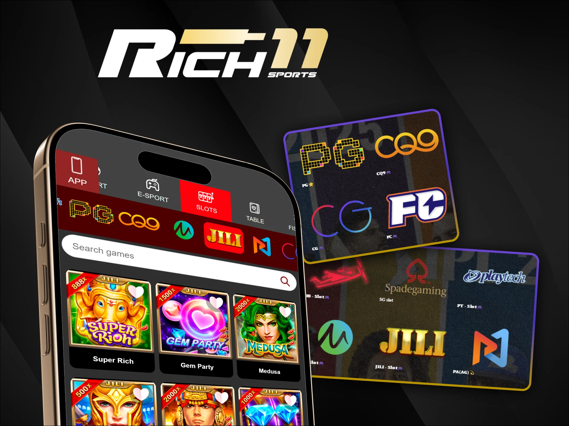 Play games from top global providers on the official Rich11 platform with high-quality graphics and fair gameplay.